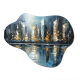 Abstract City Skyline3 - Asymmetric Metal Wall Art