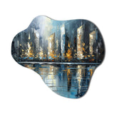 Abstract City Skyline3 - Asymmetric Metal Wall Art