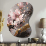 Pink Blushing Cherry Blossom - Asymmetric Metal Wall Art