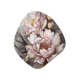 Pink Grey Peonies Elegance I - Asymmetric Metal Wall Art