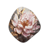 Pink Gold Peonies Petals - Asymmetric Metal Wall Art