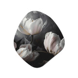 Cream Serenade Of Tulips I - Asymmetric Metal Wall Art