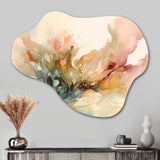 Delicate Floral Impressions II - Asymmetric Metal Wall Art