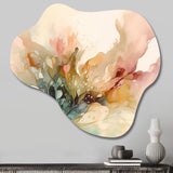 Delicate Floral Impressions II - Asymmetric Metal Wall Art