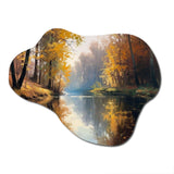 Whimsical River And Forest IV - Asymmetric Metal Wall Art