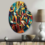 Jazz Performance On Stage I - Asymmetric Metal Wall Art