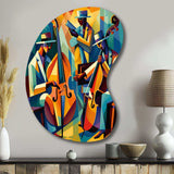 Jazz Performance On Stage II - Asymmetric Metal Wall Art