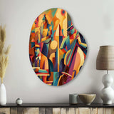 Jazz Band Performance I - Asymmetric Metal Wall Art