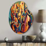 Jazz Band Performance I - Asymmetric Metal Wall Art