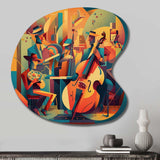 Jazz Band Performance II - Asymmetric Metal Wall Art