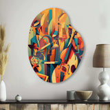 Jazz Band Performance II - Asymmetric Metal Wall Art