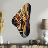 Female Jazz Performer And Band II - Asymmetric Metal Wall Art