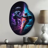 Cosmic Astronaut Explorers II - Asymmetric Metal Wall Art