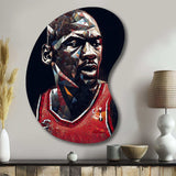 Michael Jordan Portrait - Asymmetric Metal Wall Art