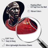 Michael Jordan Portrait - Asymmetric Metal Wall Art