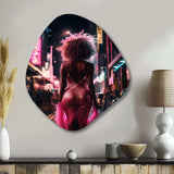 African American Chromatic Chic - Asymmetric Metal Wall Art