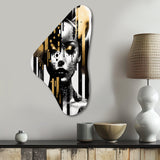 Golden Fluidity Of Womanhood IV - Asymmetric Metal Wall Art