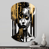 Golden Fluidity Of Womanhood IV - Asymmetric Metal Wall Art