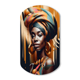 African Chromatic Woman I - Asymmetric Metal Wall Art