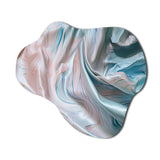 Pink Blue Dancing Colors II - Asymmetric Metal Wall Art