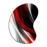 Red Black Infinite Ripples I - Asymmetric Metal Wall Art