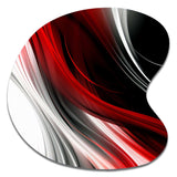 Red Black Infinite Ripples I - Asymmetric Metal Wall Art