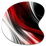 Red Black Infinite Ripples I - Asymmetric Metal Wall Art