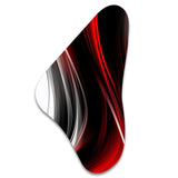 Red Black Infinite Ripples II - Asymmetric Metal Wall Art