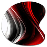 Red Black Infinite Ripples II - Asymmetric Metal Wall Art