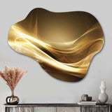 Gold Elegant Modern Sofa III - Asymmetric Metal Wall Art