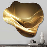 Gold Elegant Modern Sofa III - Asymmetric Metal Wall Art