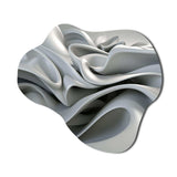 Grey Infinite Ripples - Asymmetric Metal Wall Art