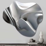 White Black Contemplative Abstraction - Asymmetric Metal Wall Art