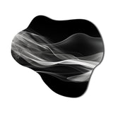 Black White Contemplative Abstraction I - Asymmetric Metal Wall Art