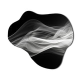 Black White Contemplative Abstraction II - Asymmetric Metal Wall Art