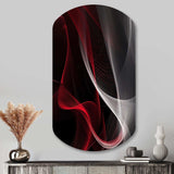 Red Black Contemplative Abstraction I - Asymmetric Metal Wall Art