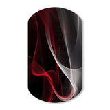 Red Black Contemplative Abstraction I - Asymmetric Metal Wall Art