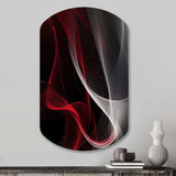 Red Black Contemplative Abstraction I - Asymmetric Metal Wall Art