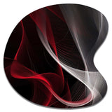 Red Black Contemplative Abstraction I - Asymmetric Metal Wall Art