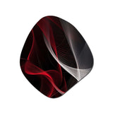 Red Black Contemplative Abstraction I - Asymmetric Metal Wall Art