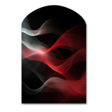 Red Black Contemplative Abstraction II - Asymmetric Metal Wall Art