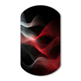 Red Black Contemplative Abstraction II - Asymmetric Metal Wall Art