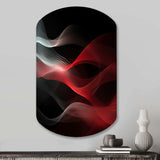 Red Black Contemplative Abstraction II - Asymmetric Metal Wall Art