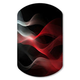 Red Black Contemplative Abstraction II - Asymmetric Metal Wall Art