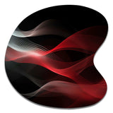 Red Black Contemplative Abstraction II - Asymmetric Metal Wall Art