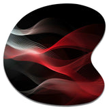 Red Black Contemplative Abstraction II - Asymmetric Metal Wall Art