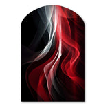 Red Black Contemplative Abstraction VI - Asymmetric Metal Wall Art