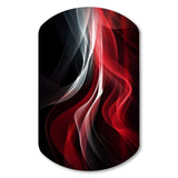 Red Black Contemplative Abstraction VI - Asymmetric Metal Wall Art