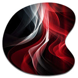 Red Black Contemplative Abstraction VI - Asymmetric Metal Wall Art