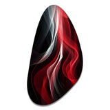 Red Black Contemplative Abstraction VI - Asymmetric Metal Wall Art